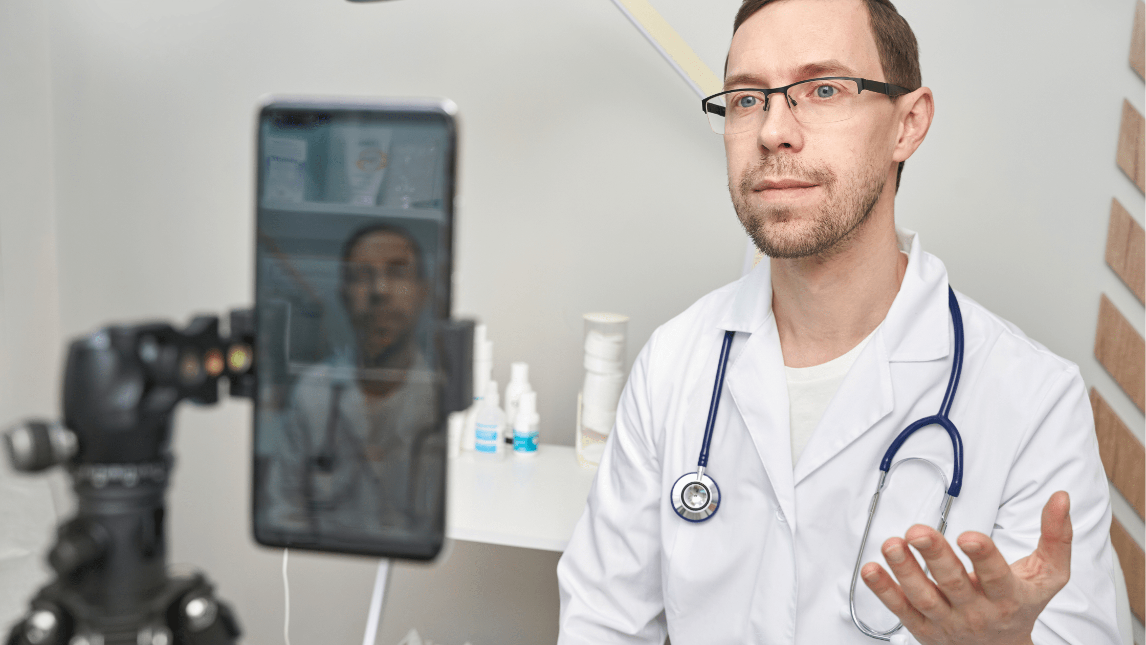 doctor filming on social