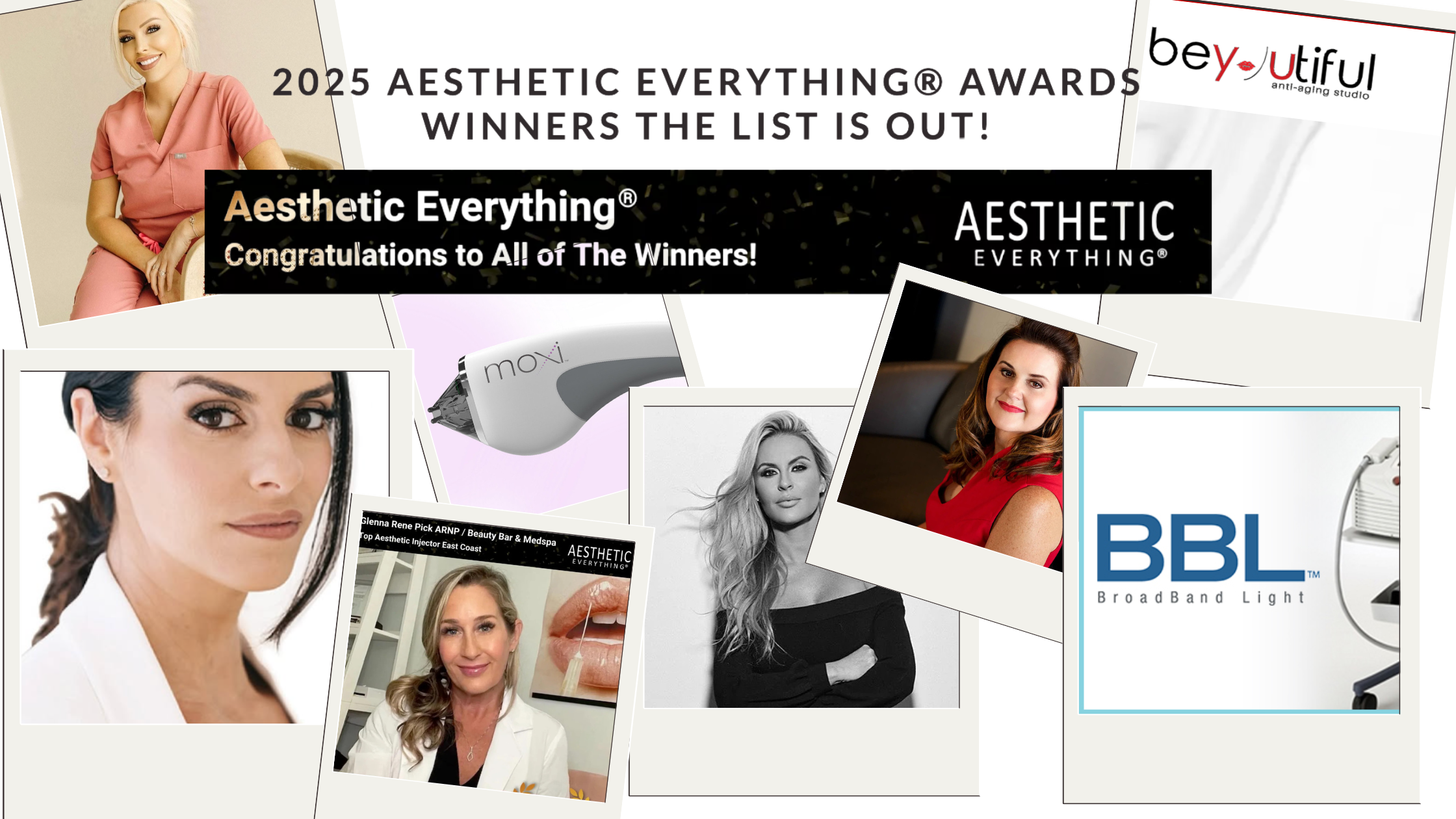 winner pictures of some recipients of aesthetic awards 2025