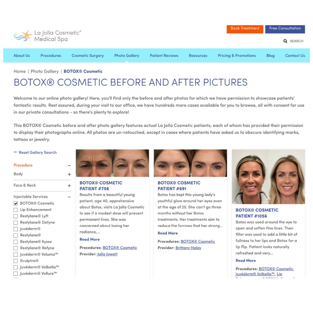 la jolla la jolla before and after gallery with content and oontext for maximum seo