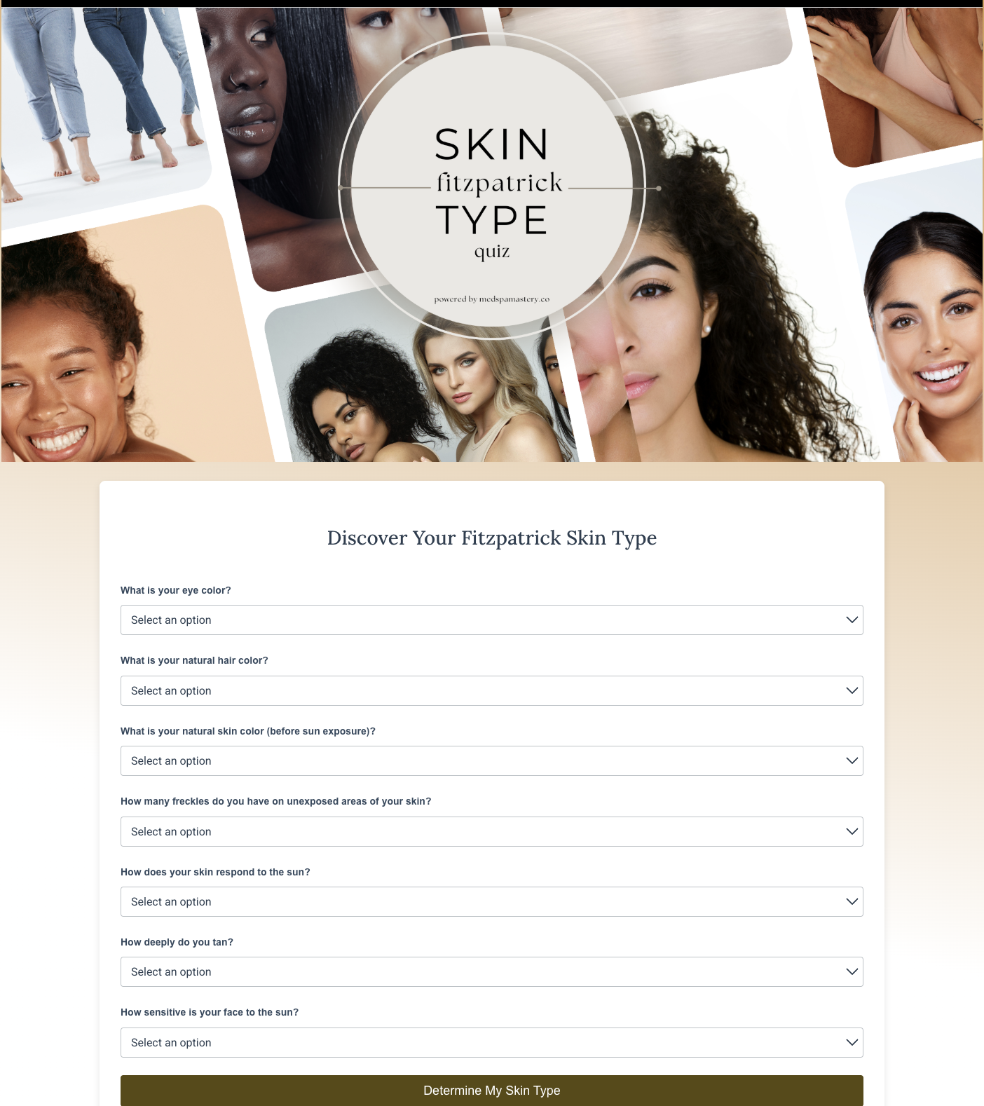 Fitzpatrick quiz tool