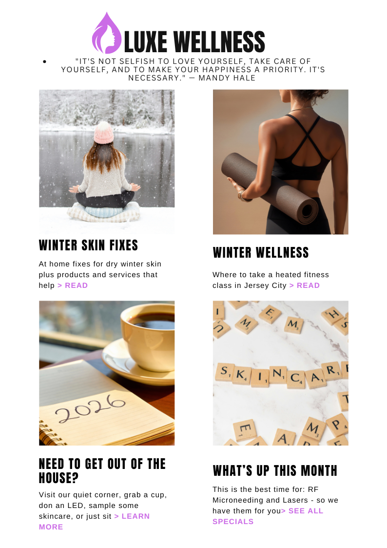 Polished medspa newsletter example layout